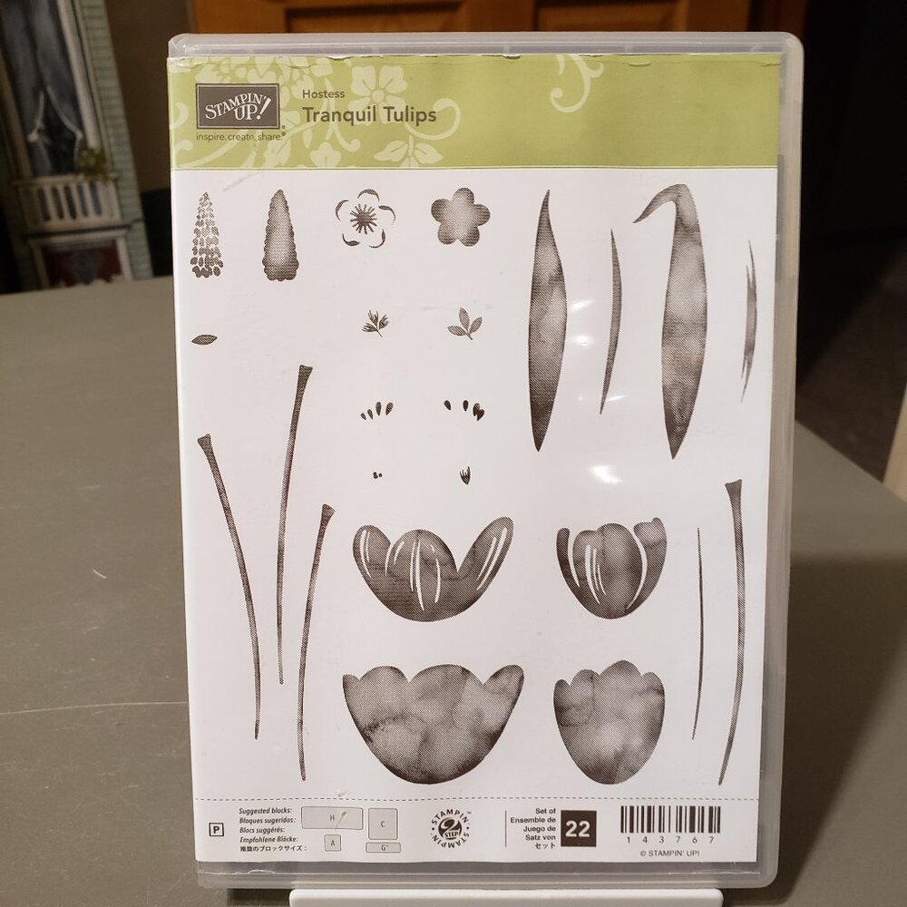 Stampin' Up! 'TRANQUIL TULIPS' Photopolymer Stamp Set (Used)